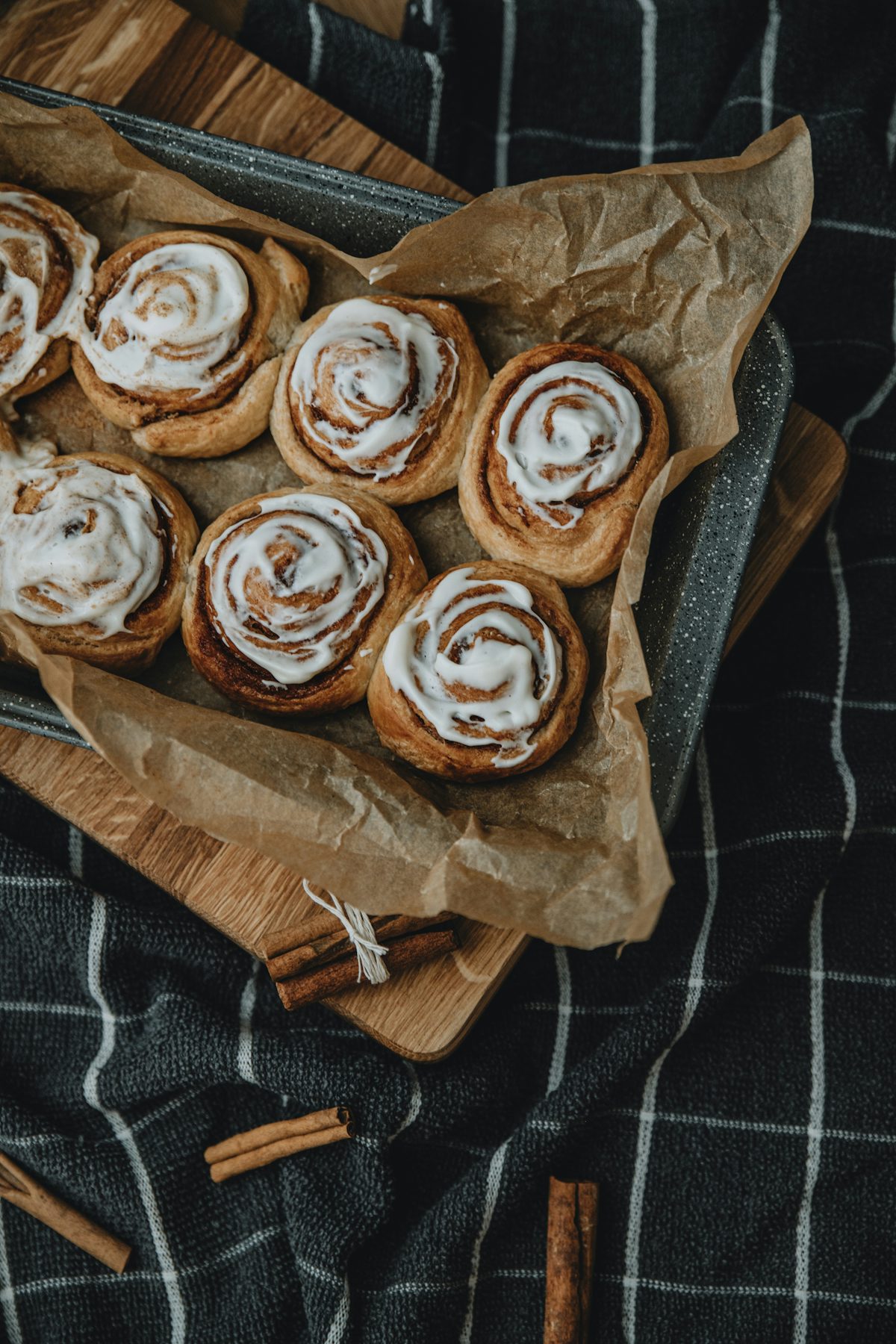 Frisch gebackene Zimtschnecken